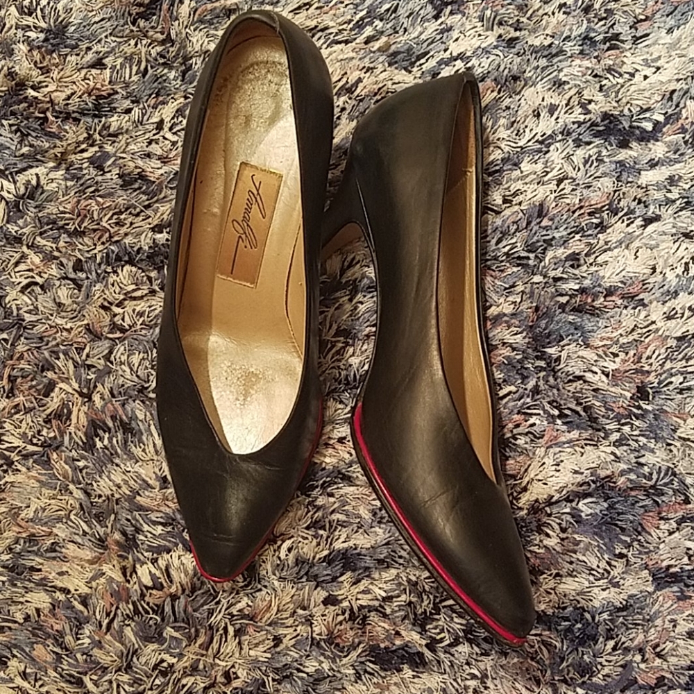 Italian Leather Heels Limited Edition Pumps Made In Italy Comfortable  New 🇺🇦